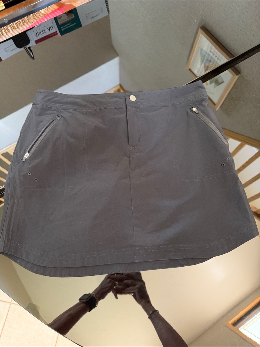 Title Nine black Active Skort with Zipper Pockets